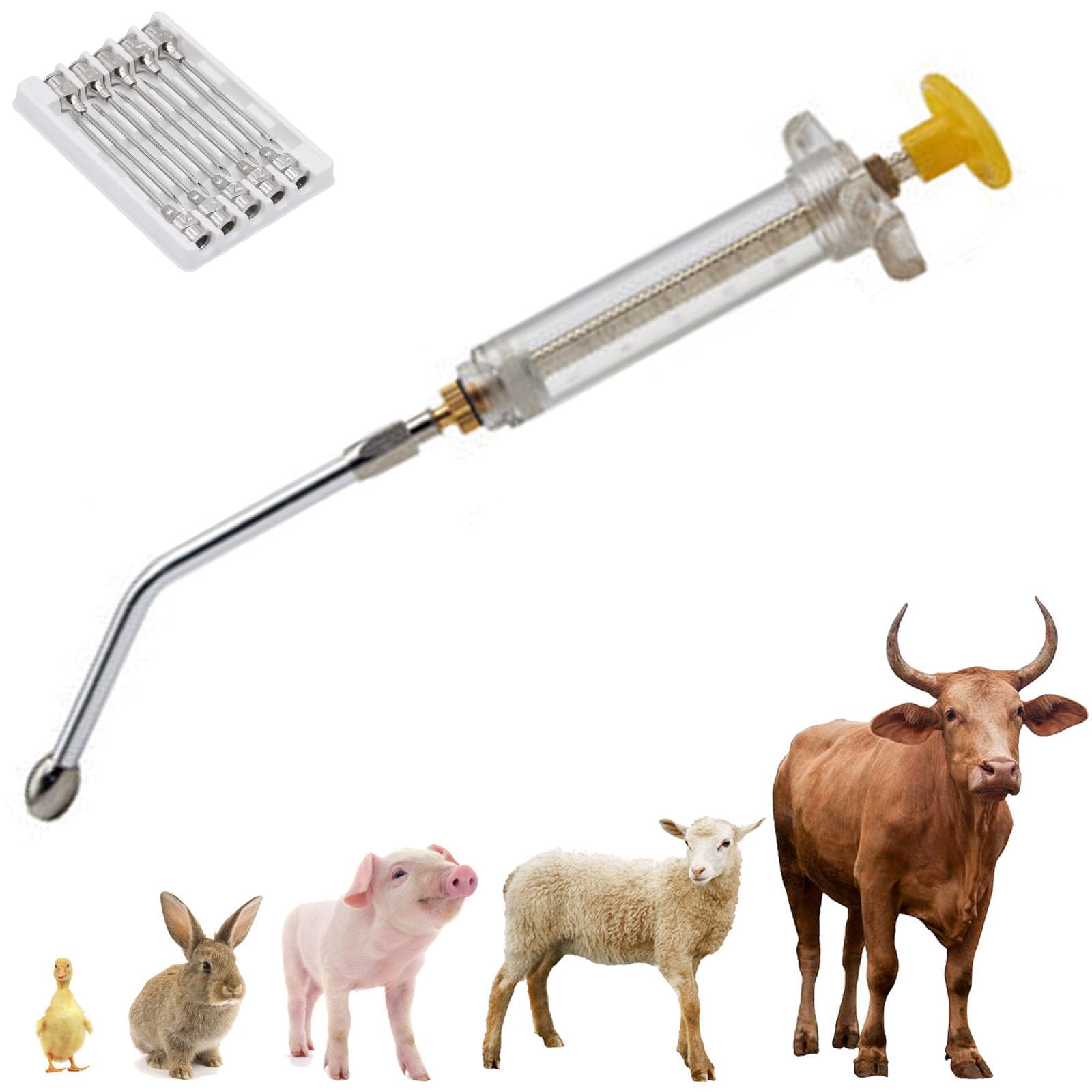 Pistola de alimentación veterinaria para evitar el desperdicio de medicación en aves y cerdos