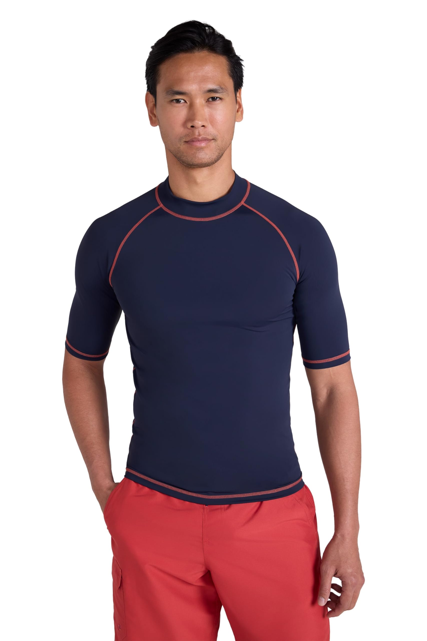 Mountain Warehouse Men's Cobalt Uv Rash Vest - Lightweight, Quick Drying & Stretchy T-Shirt With Upf 50+ & Flat Seams - For Spring Summer, Beach, Swimming & Water Sports Xs