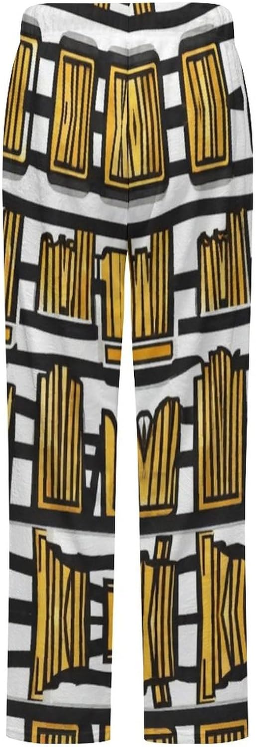 Mens Soft Pajama Pants Fiji Flag Flannel Sleep Lounge Pants,Pajama Bottoms with Pockets