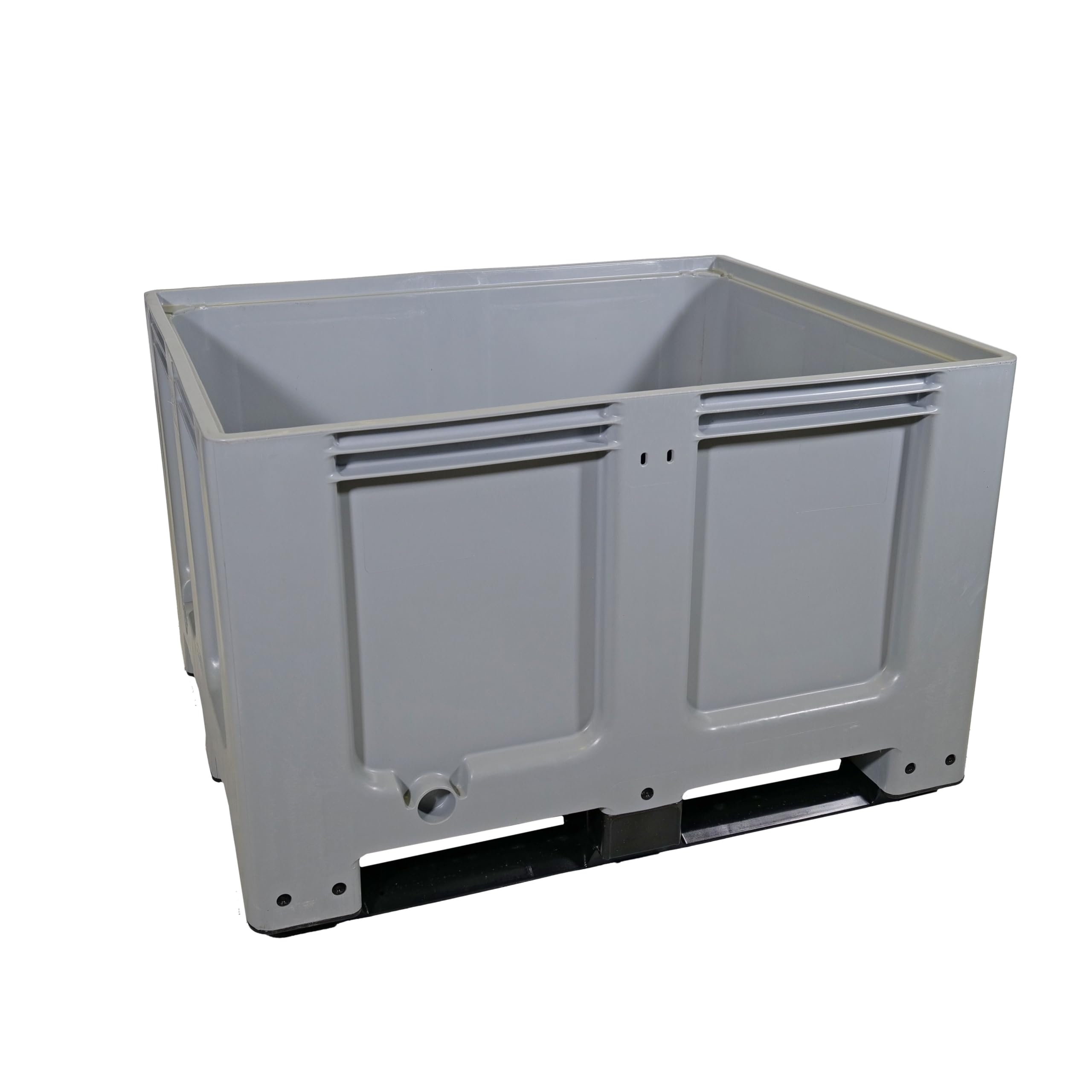 3er Pack Bigbox grau 1200x1000x760 mm geschlossen mit 3 Kufen