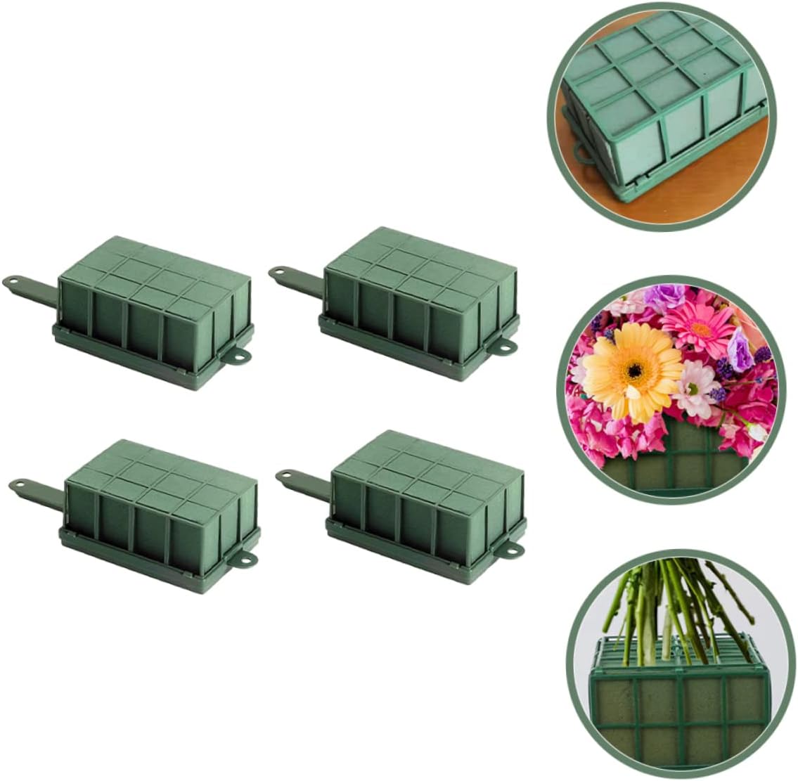 IWOWHERO 4pcs Floral Cages for Fresh Flower Arrangements Weddings Home Decor and Parties Easy to Use with Handle and Hanging for Wall Display