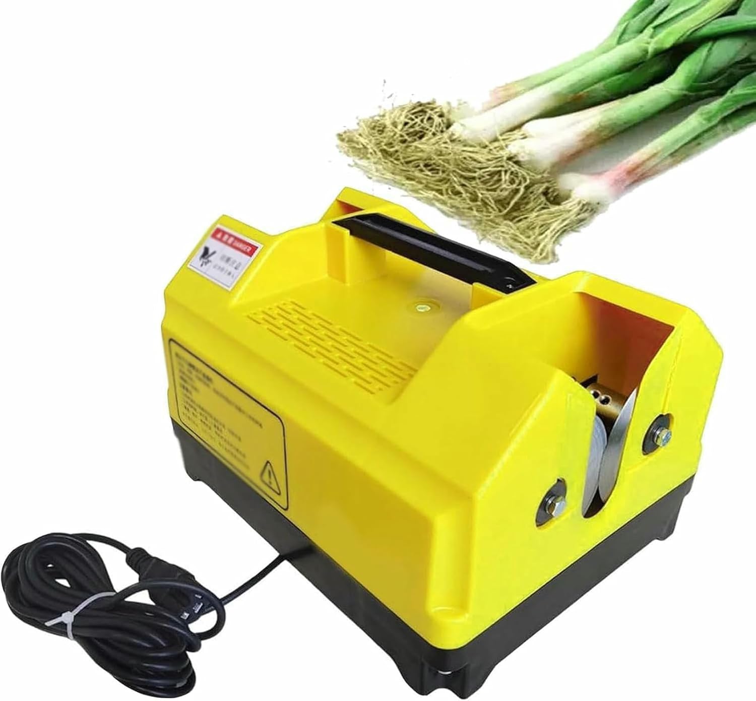 Electric Garlic Top Tails Remover Machine, Double Heads Garlic Root Stem Cutters, Cut Beard and Roots