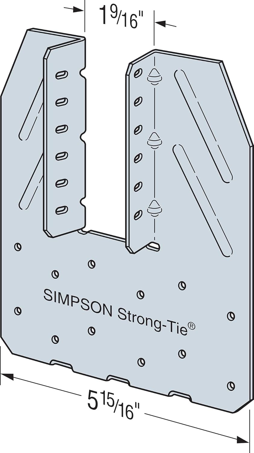 Simpson Strong-Tie H14 H14 18-Gauge Galvanized Hurricane Tie (Pack of 25)