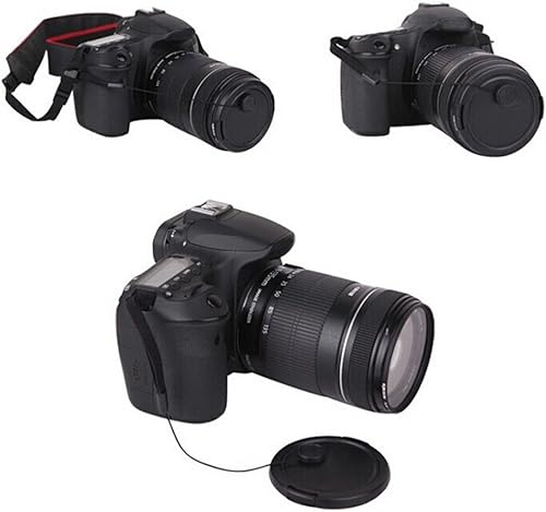 Miniatura 8 de VizGiz Paquete de 5 tapones para lentes SLR SLR para lente de cámara SLR, cubierta para cinturón, cable anti-pérdida, correa de cuerda universal