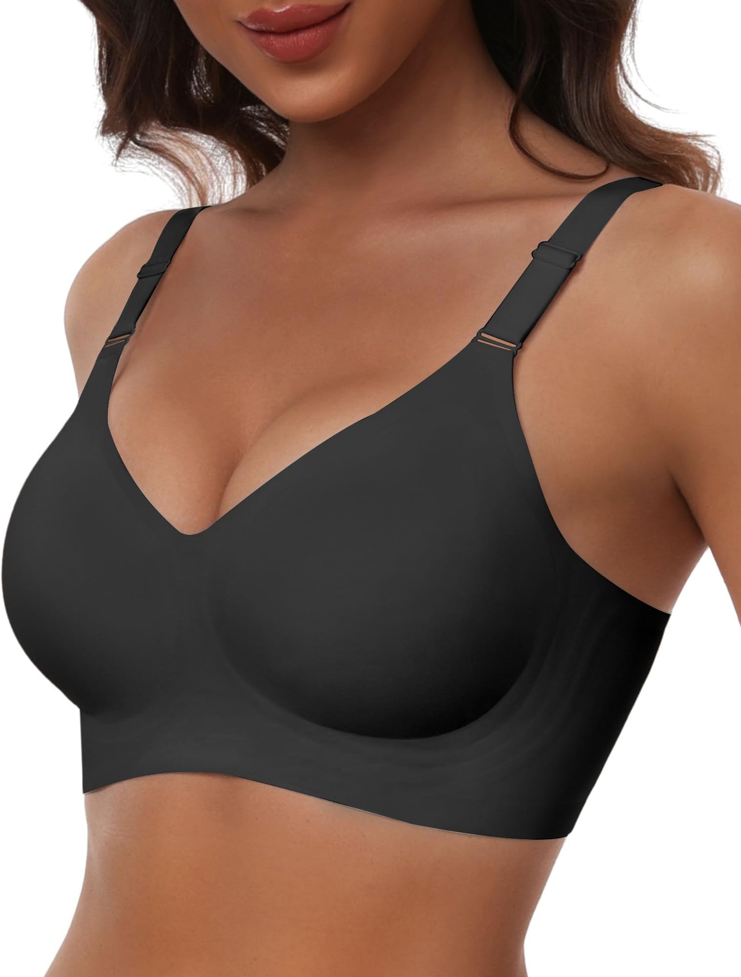 Wireless Push Up Full Coverage Bra for Women Seamless Bras with Soft Support Comfort T Shirt Bralette