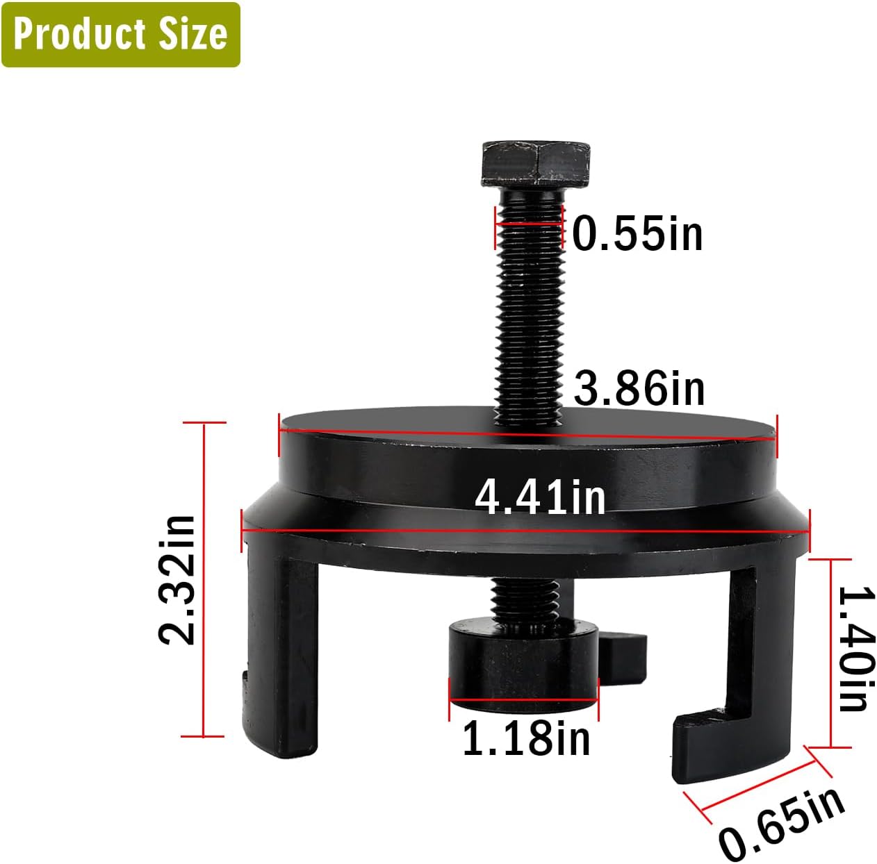 3mirrors 25264 Harmonic Balancer Puller Compatible with GM Chevy Jeep Chrysler Dodge, LS Crank Pulley Puller, Remove Harmonic Balancer without Tapped Holes, Replacement Engine Quickly