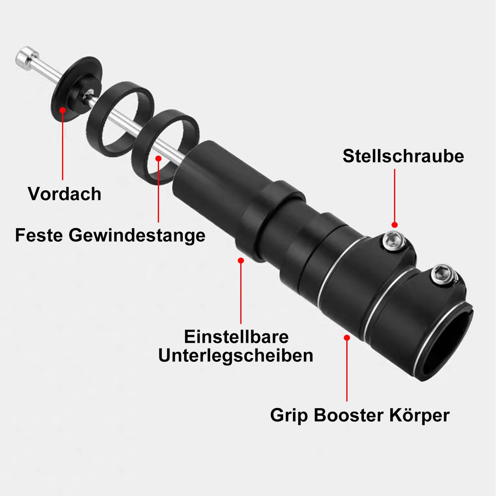 Rialzo manubrio per bicicletta, manubrio della bicicletta con chiave esagonale, manubrio della bicicletta, estensione del manubrio della bicicletta, 28,6 mm, manubrio per mountain bike, bici da corsa