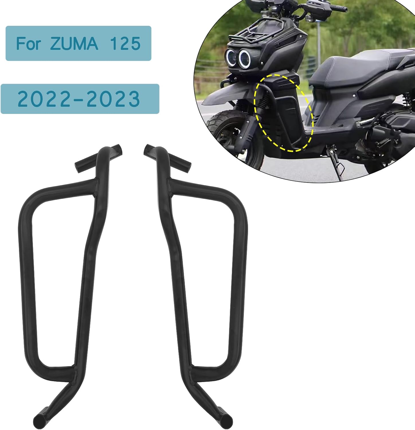 Motorcycle Frame Guard Zuma 125 Motorcycle Crash Bar Protector Fit for 2022 2023 2024 Yamaha Zuma 125