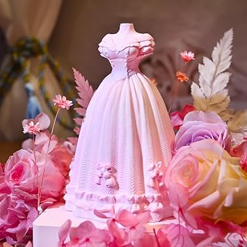3D Lace Strapless Dress Silicone Candle Soap Resin Mold Wedding Home Decor