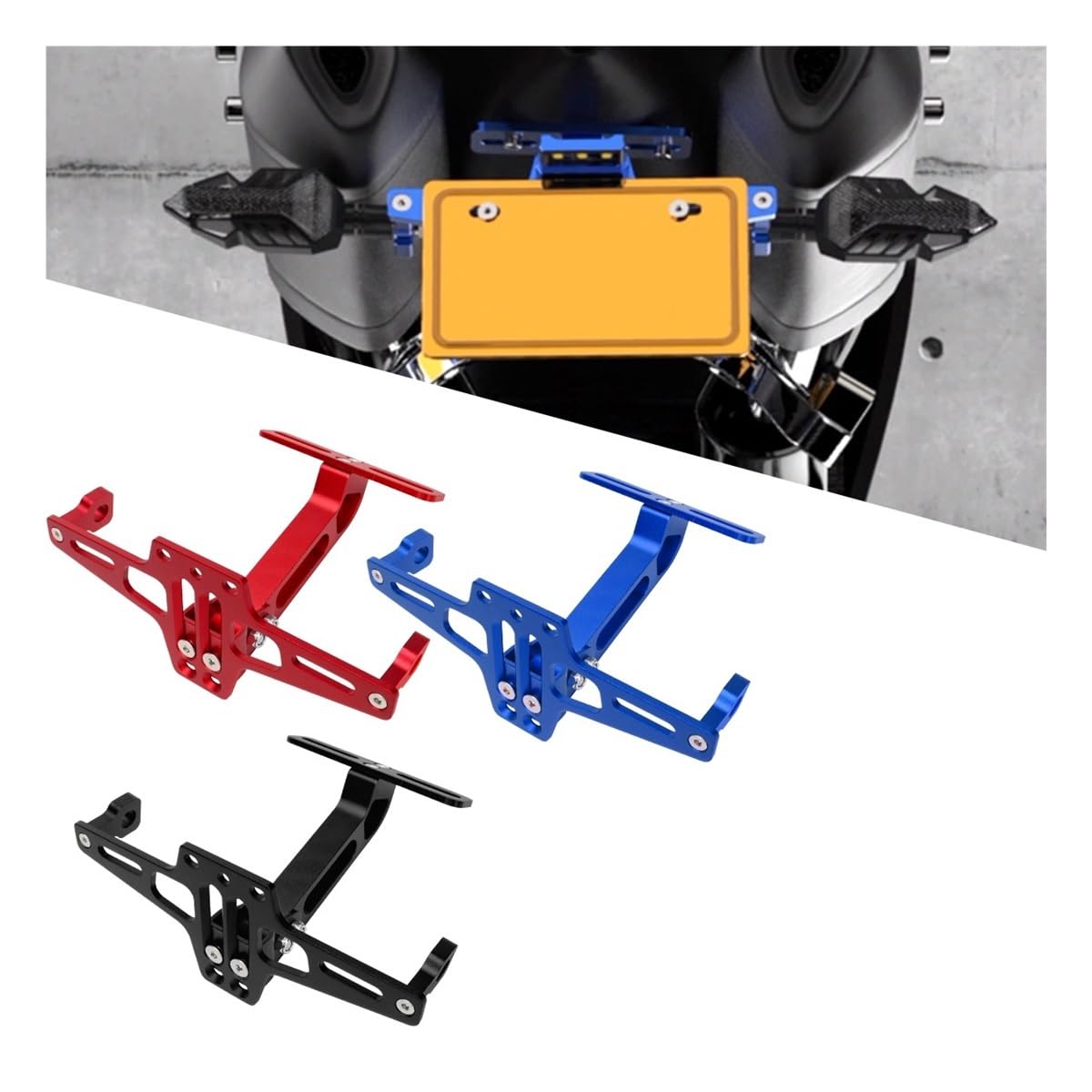 Support de Plaque d'immatriculation arrière Moto, Support Universel
