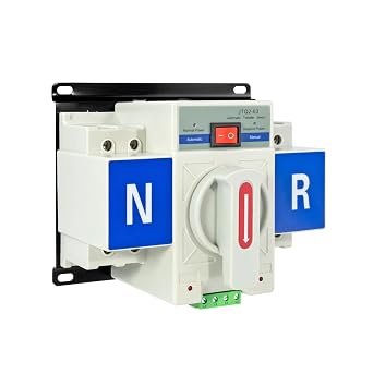 ATS Automatic Transfer Switch 2P 63A 220V 110V 50/60Hz Dual Power Manual Changeover Switch Miniature Circuit Breaker2P 63A 110V