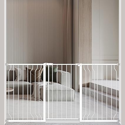 Extra Tall Pressure Mounted Baby Gate - Walk-Thru Baby Gate for Toddler and Pet Gate - Dog Gate for The House Doorways and Stairways 66.9-71.6 Inch