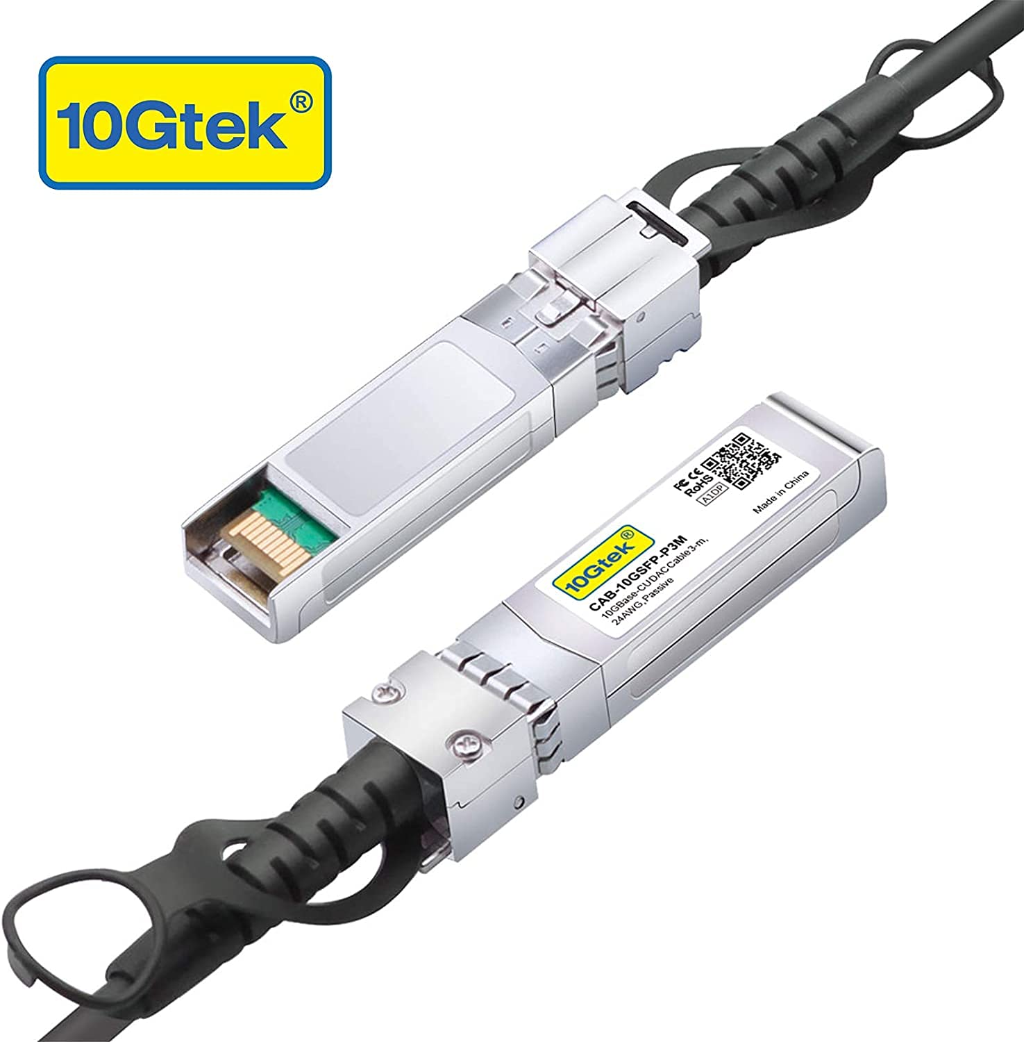 Amazon | 10Gtek 10G SFP+Cable 10GBASE-CU Twinaxケーブル,Intel