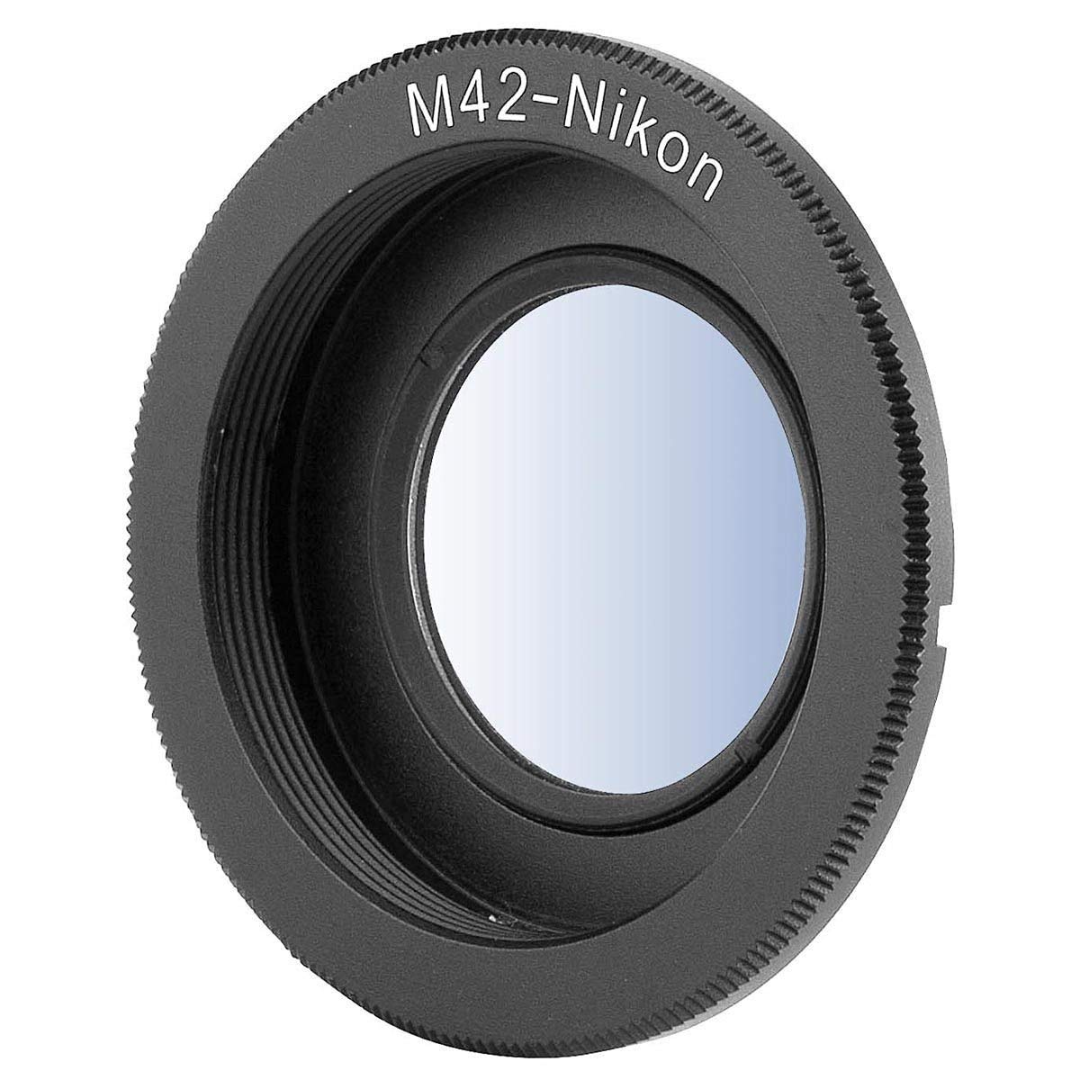 2x M42 AI : 1 classico e 1 con lente - Anello adattatore per obiettivo M42 verso corpo macchina Nikon AI-F AI F - 100% in metallo - Adaptout marca francese