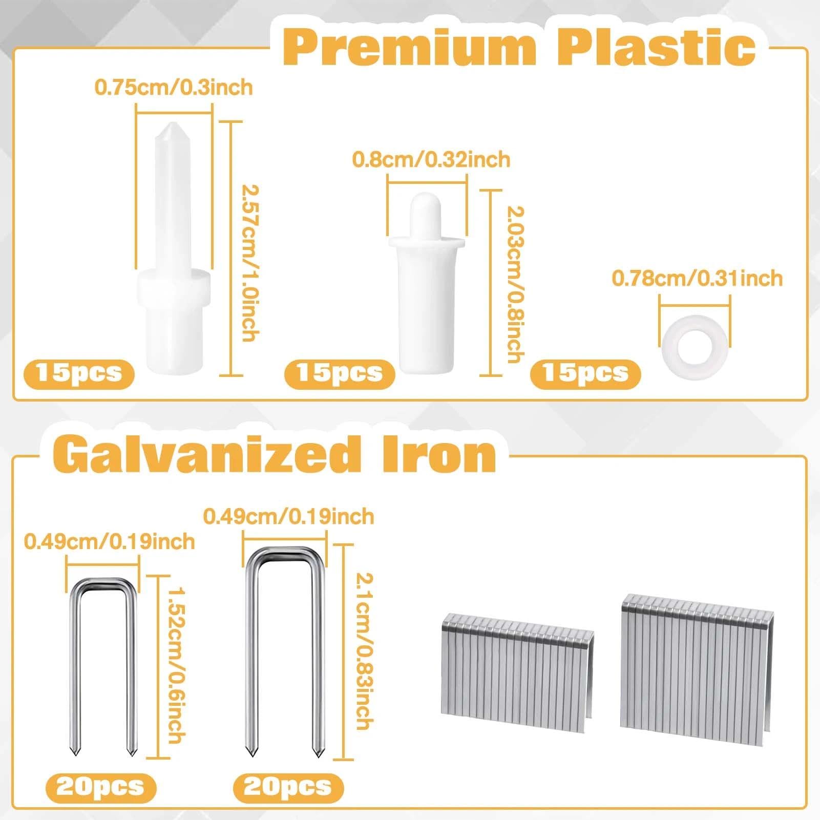 LEONTOOL 85 Pieces Plantation Shutter Repair Kit, Includes Plastic Spring Loaded Shutters Pins - Image 2
