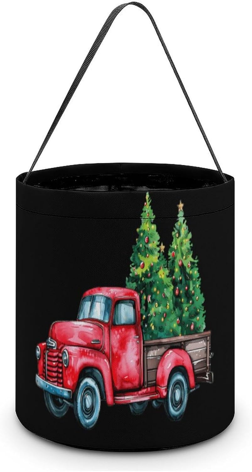 Merry Christmas Halloween Treat Bag Reusable Candy Basket Tote Goody Bags Gift Party