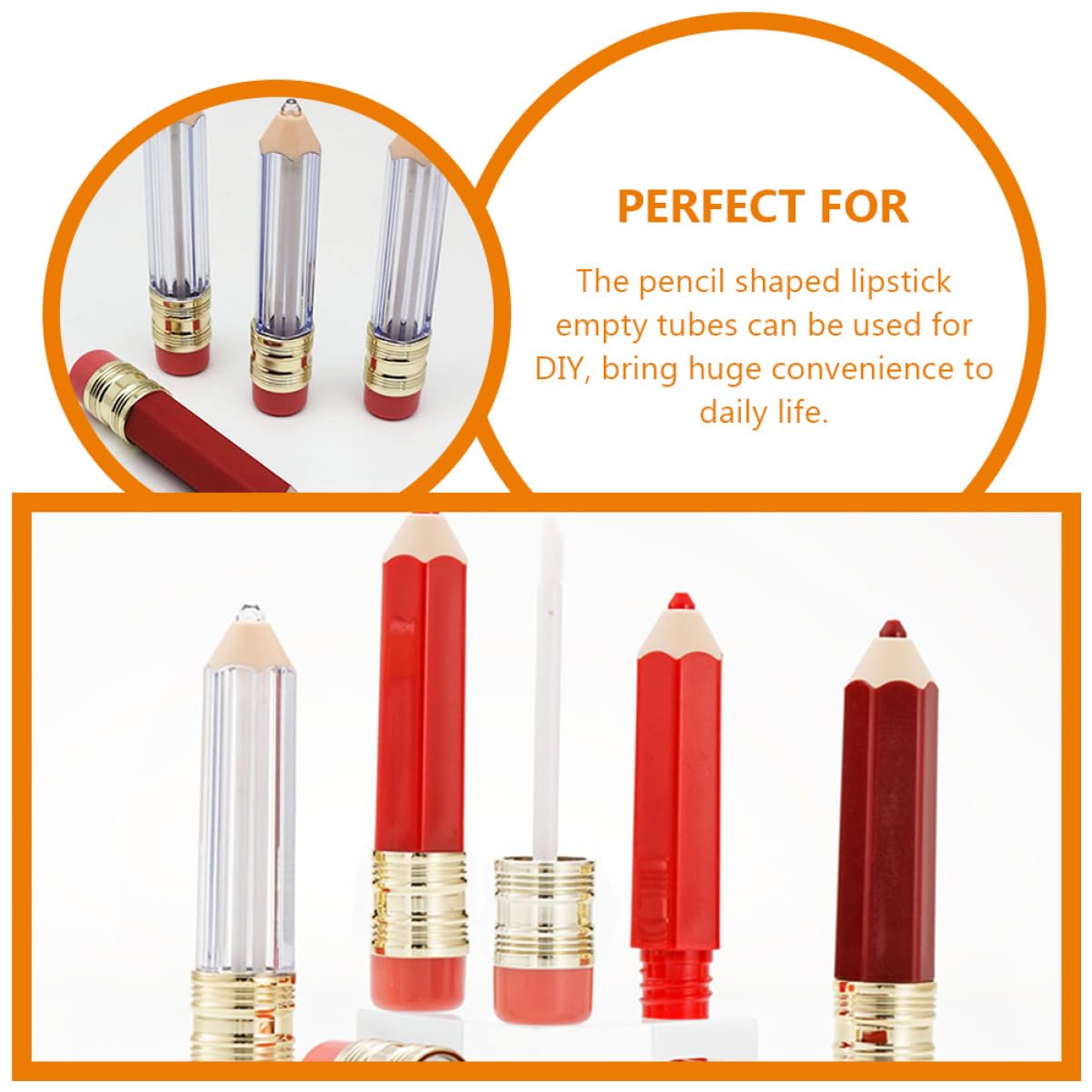 PACKOVE 2 Set Matita Rossetto Tubetto Vuoto Lucidalabbra Tubetti Lucidalabbra Trasparente Porta Fai Da Te Balsamo Idratante Cercatore 10 pezzi * 2