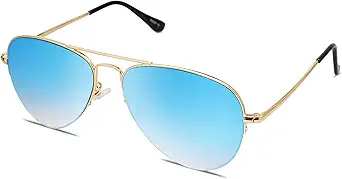 SOJOS Men's Women's Aviator Sunglasses, Classic Semi Metal Frame INSPIRATION SJ1106