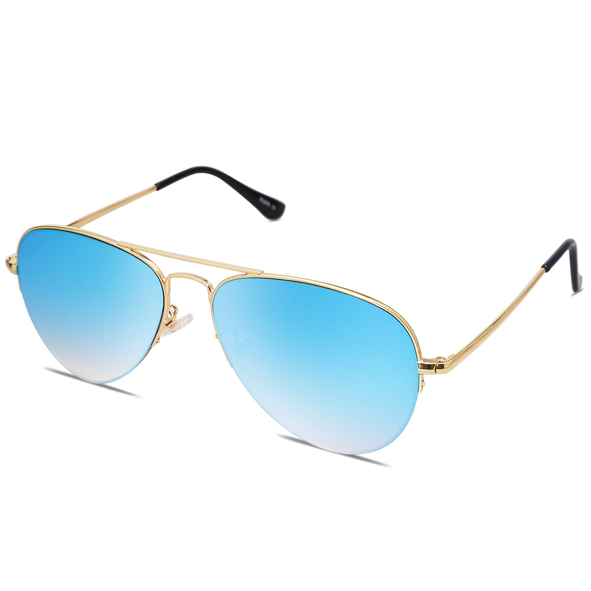 SOJOS Men's Women's Aviator Sunglasses, Classic Semi Metal Frame INSPIRATION SJ1106