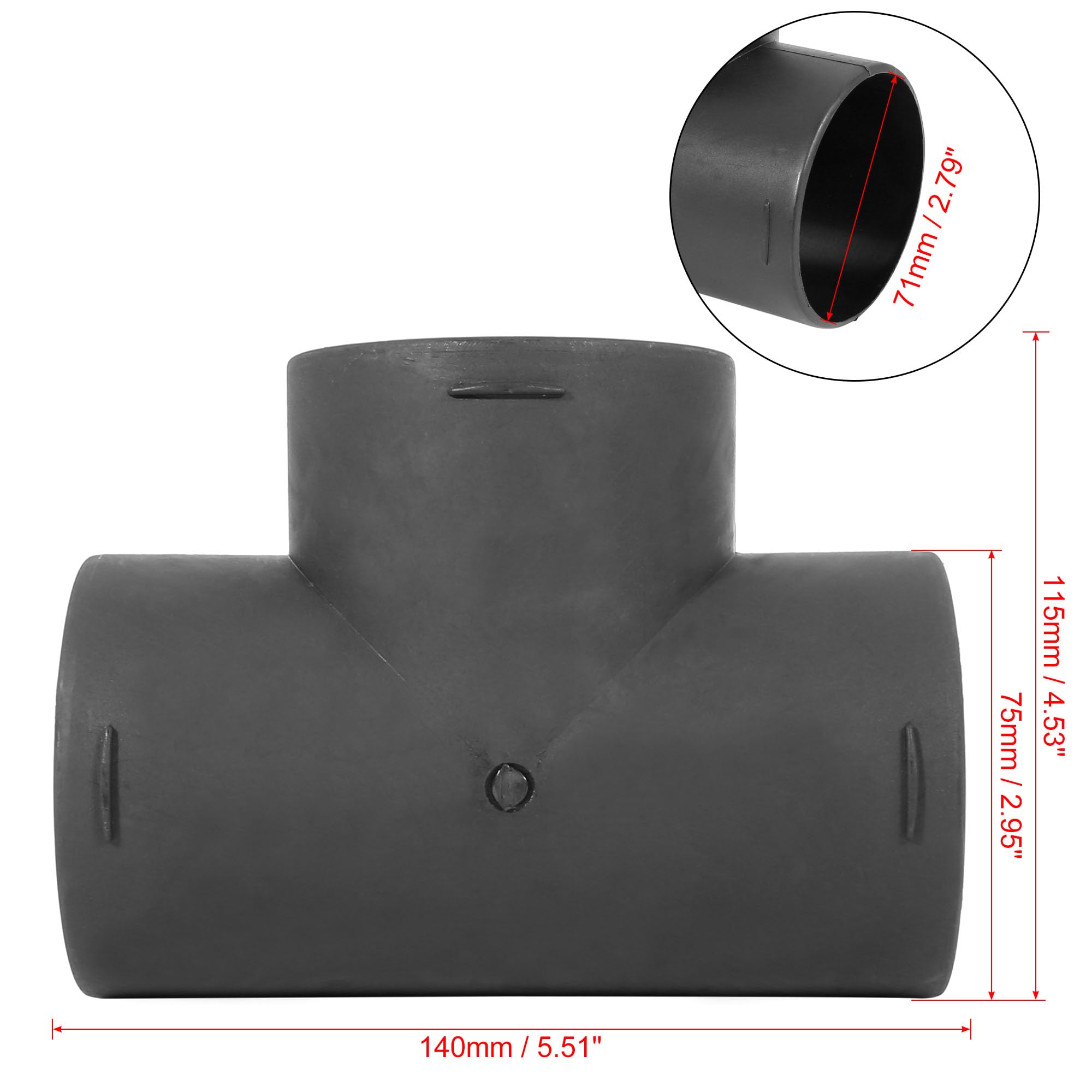 X AUTOHAUX Heizung Luftkanal Bogen 75mm - Kunststoff Auslass Für Auto