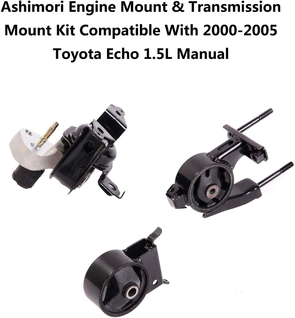 Compatible With 2000-2005 Toyota Echo 1.5L Manual Transmission Engine Motor Mount Set Kit A7288 A7228 A7260