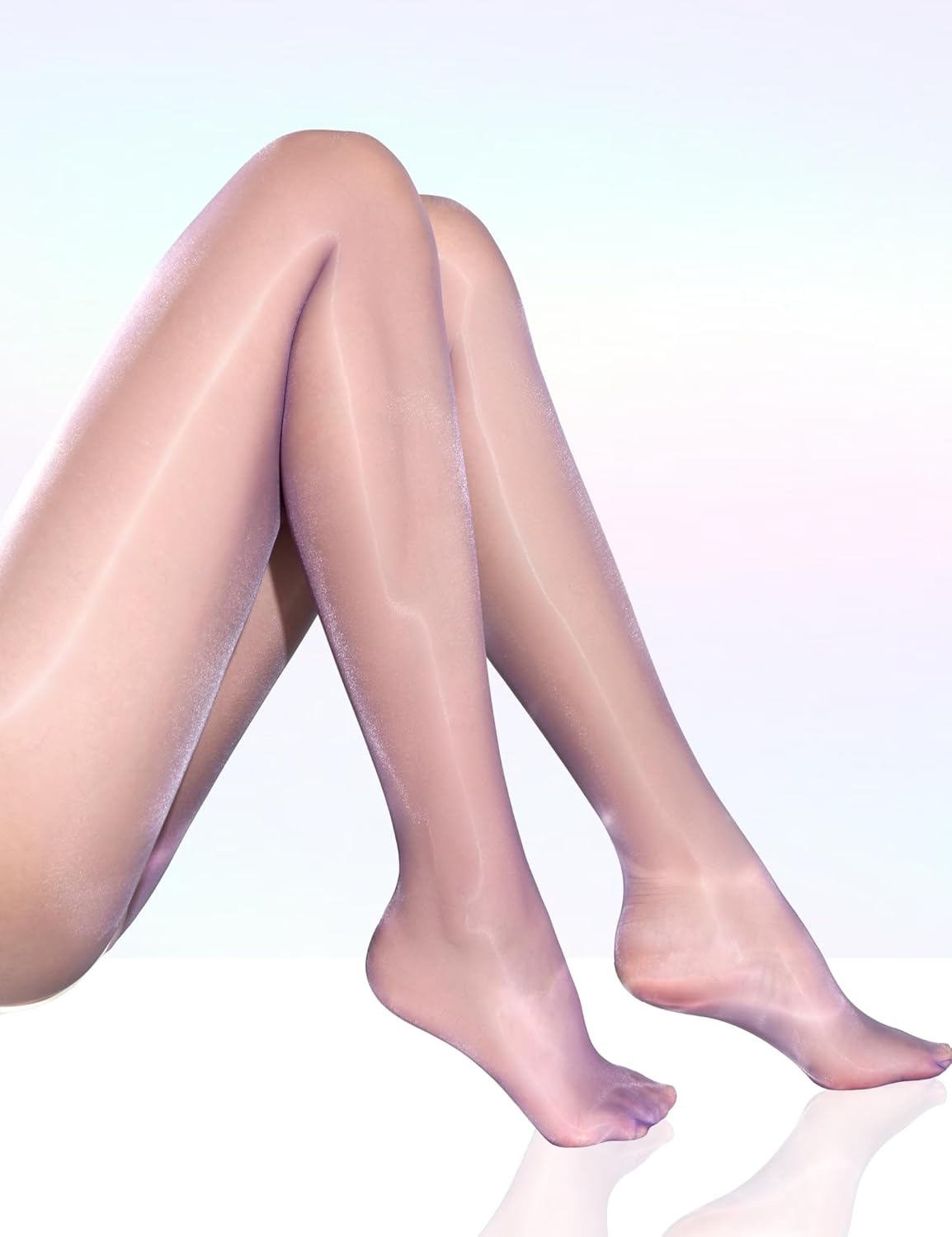 LABELLA Multicolor 15D Shiny Tights Ultra Sheer Stylish Pantyhose with Silky Smooth & Nude-Invisible Feel - Image 2