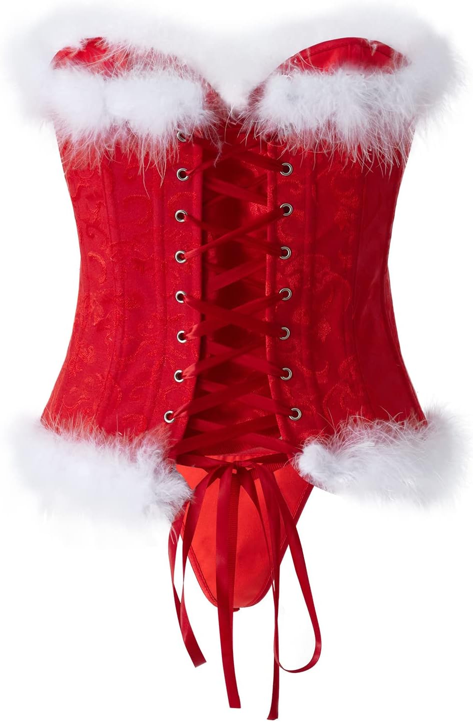 SOLILOQUY Women Christmas Halloween Corset Bustier Renaissance Strapless Boned Overbust Body Shapewear for Wedding Party - Image 7