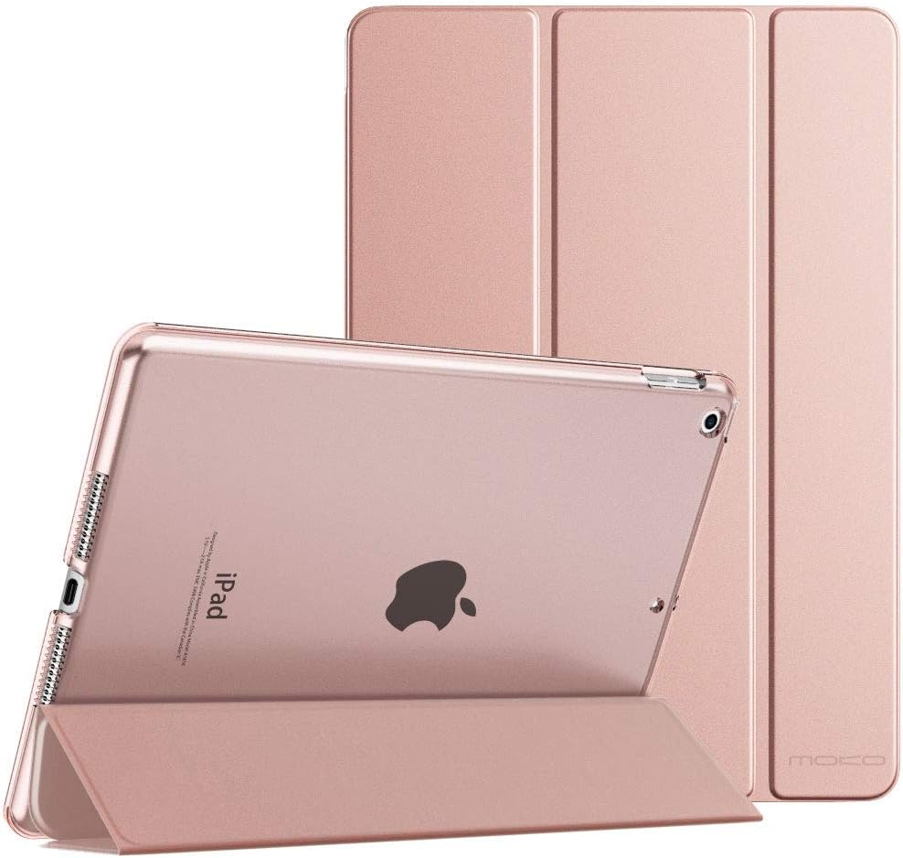 Case for iPad 10.2 iPad 9th Generation 2021/ iPad 8th Generation 2020/ iPad 7th Generation 2019, Slim Stand Hard Back Shell Smart Cover Case for iPad 10.2 inch, Auto Wake/Sleep, Rose Gold