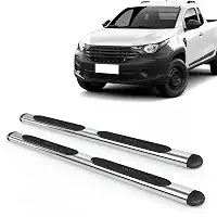 Par Estribo Lateral Oval Cromado Strada Cabine Dupla E Simples 2021 A 2025 Kit Fixação Incluso