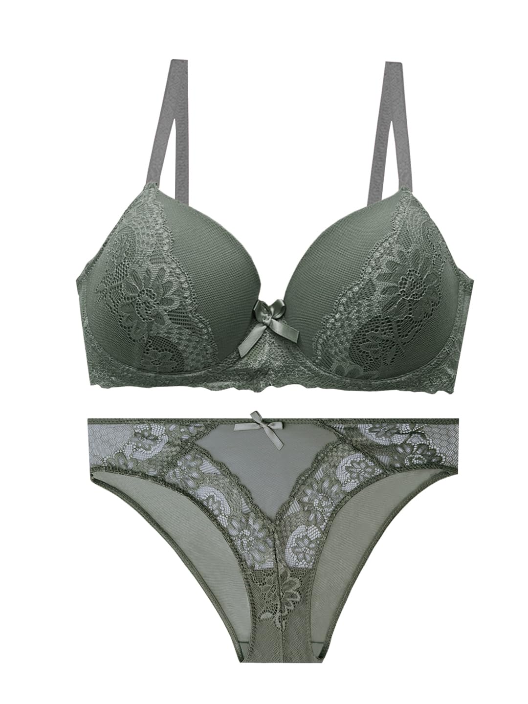 secret lives Women's Lace Lingerie Set | Padded Wired Bra and Panty Set | Bridal Honeymoon Lace Underwear | Back Closure Bra for Women-picture-58