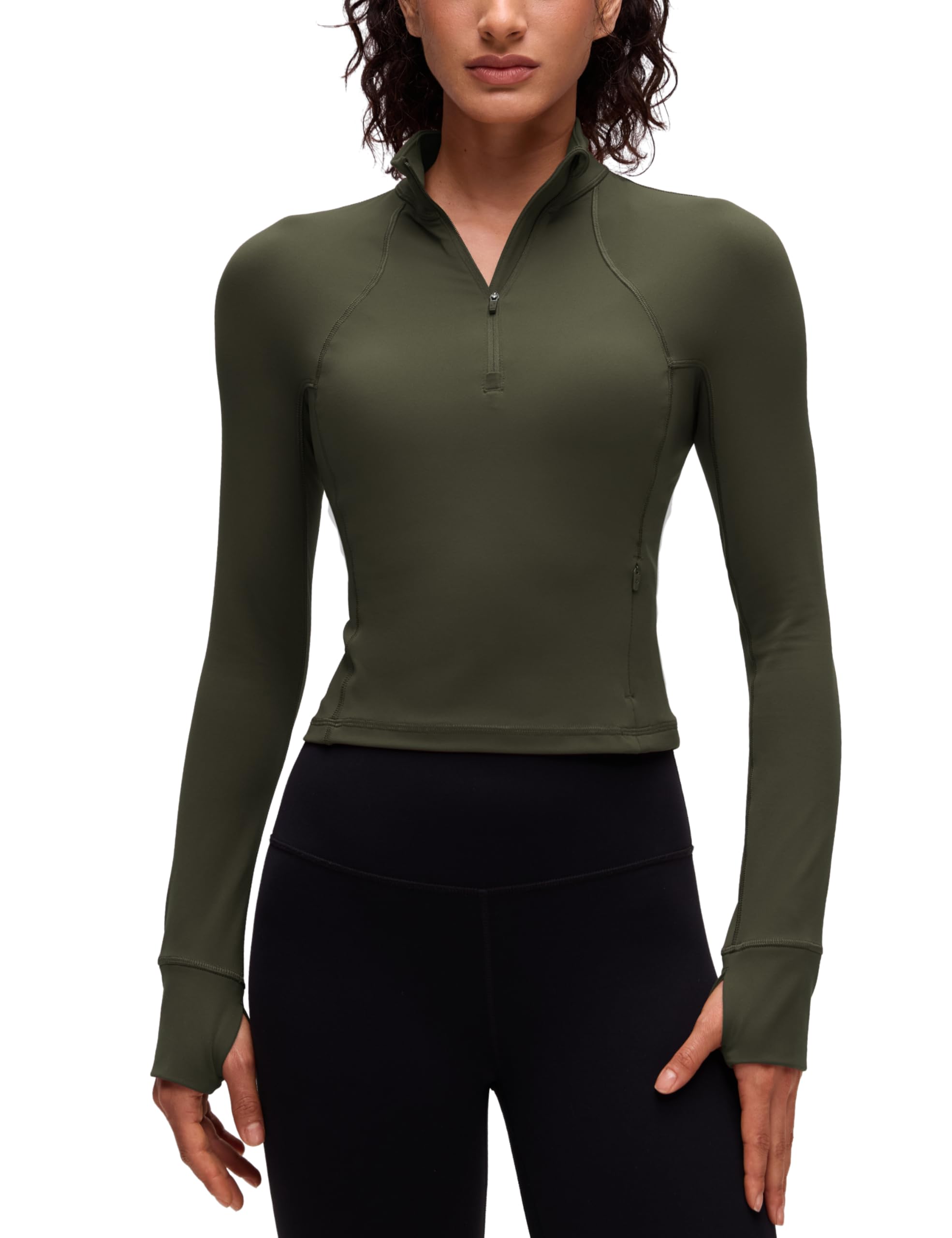 CRZ YOGA Butterluxe Top Corto Media Cremallera