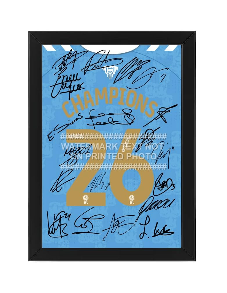 2026 Champions Coventry City Squad Signed (printed) and Framed Photo Printed Autograph Championship