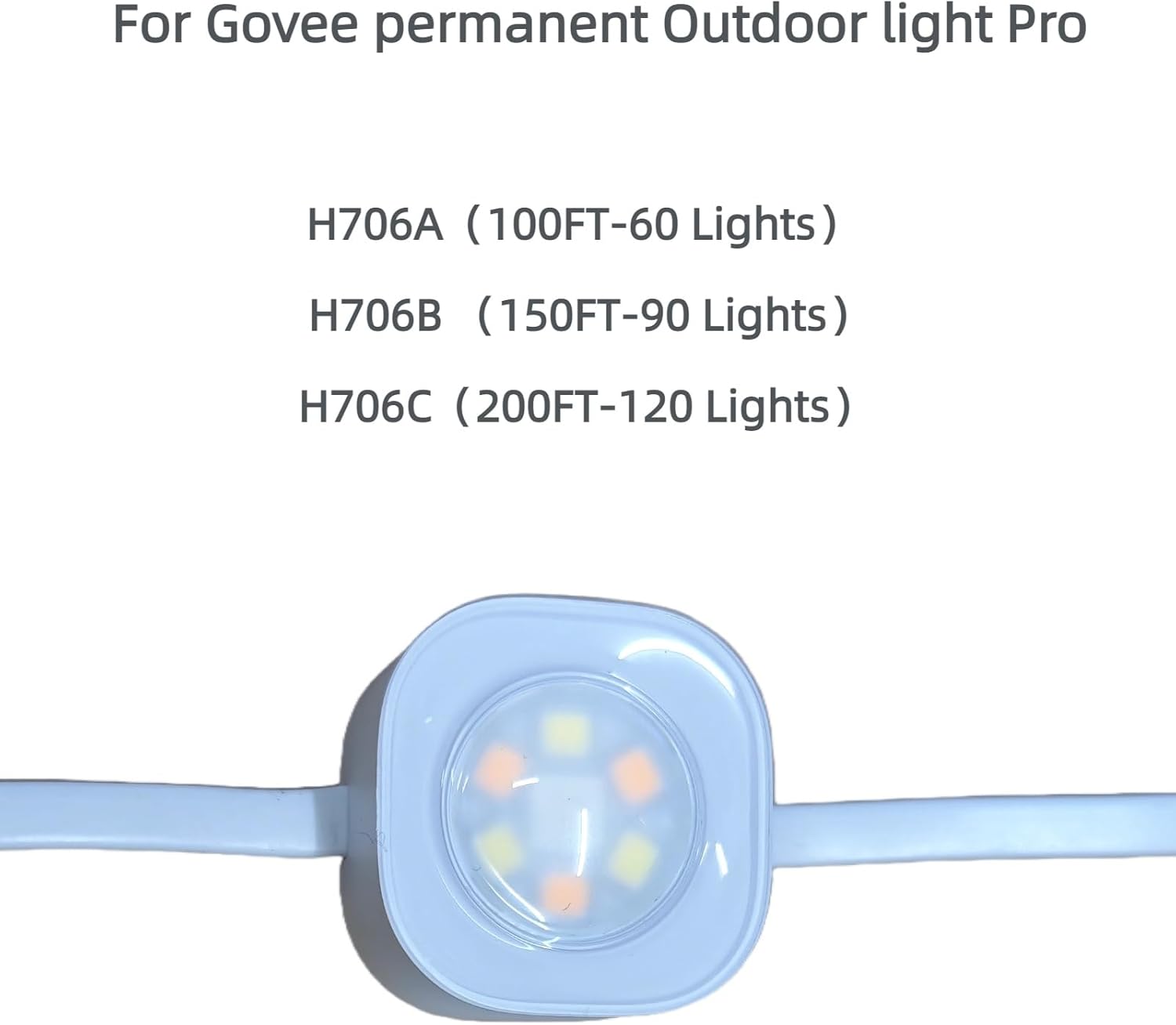 60/90/120 Packs Light Clips Mounts Bracket Compatible with Govee Outdoor Lights Pro,200FT(H706),128 Packs Mounting,250 Screws,White - Image 3