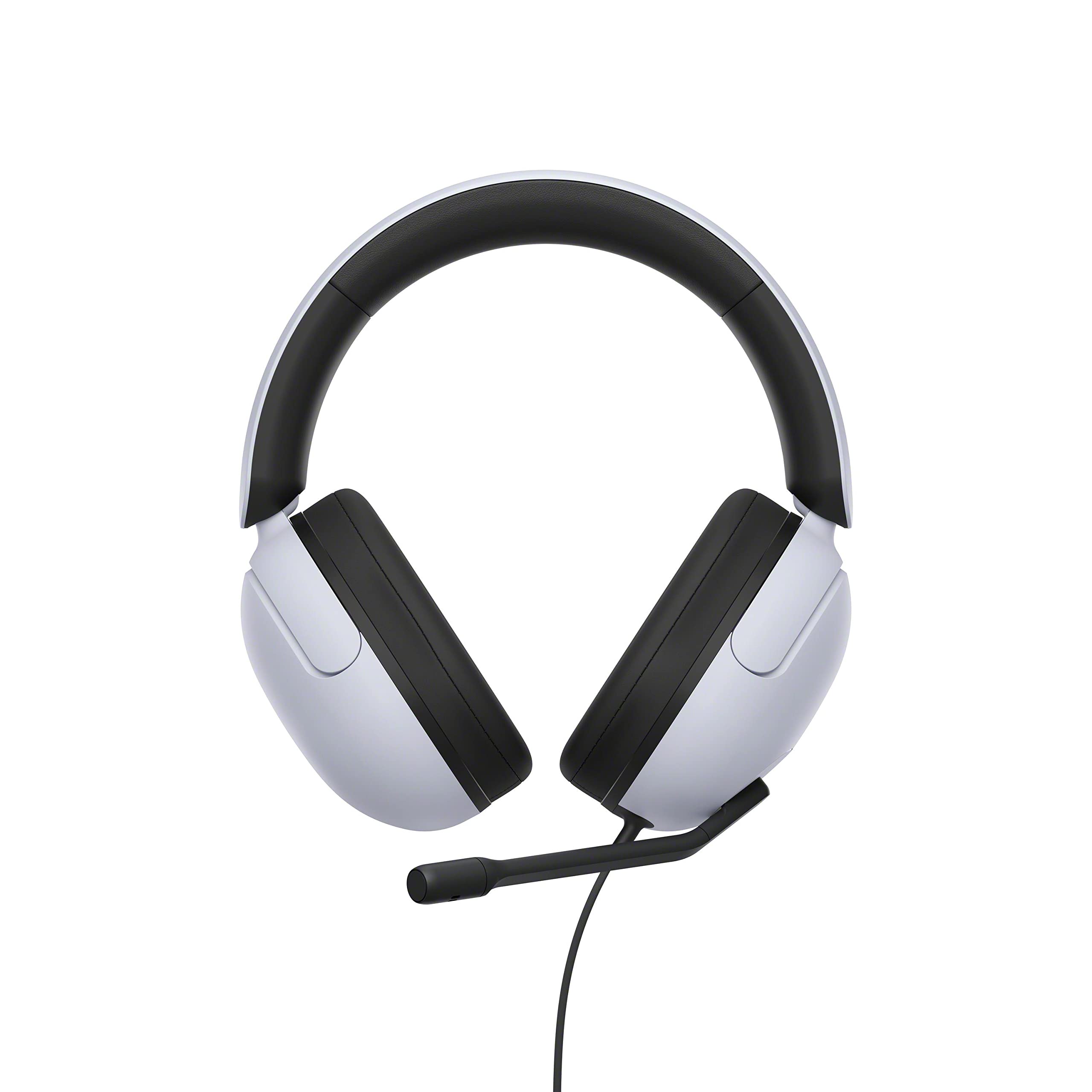 Sony INZONE H3, Zestaw słuchawkowy do gier, dźwięk przestrzenny 360 Spatial Sound do gier, mikrofon na wysięgniku, PC/PlayStation5, Biały