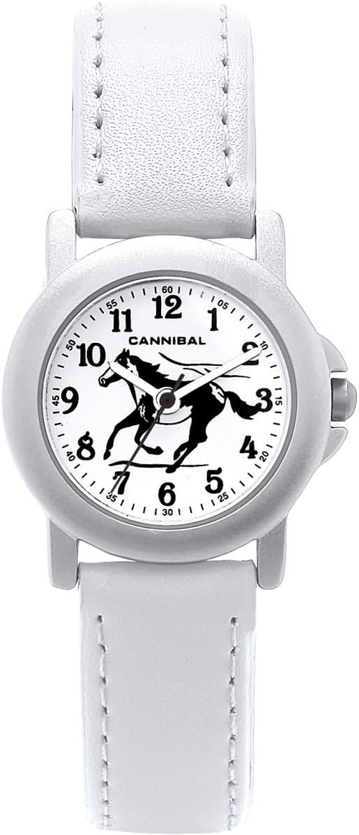 Cannibal Girl's Quartz Watch with White Dial Analogue Display and White Plastic or Pu Strap CK193-01