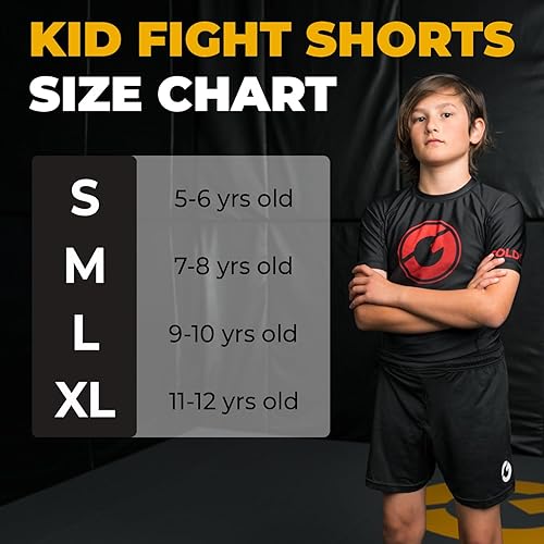 Miniatura 3 de Gold BJJ Pantalones cortos de Jiu Jitsu para niños, ligeros para lucha juvenil, para artes marciales, lucha, boxeo y artes marciales mixtas