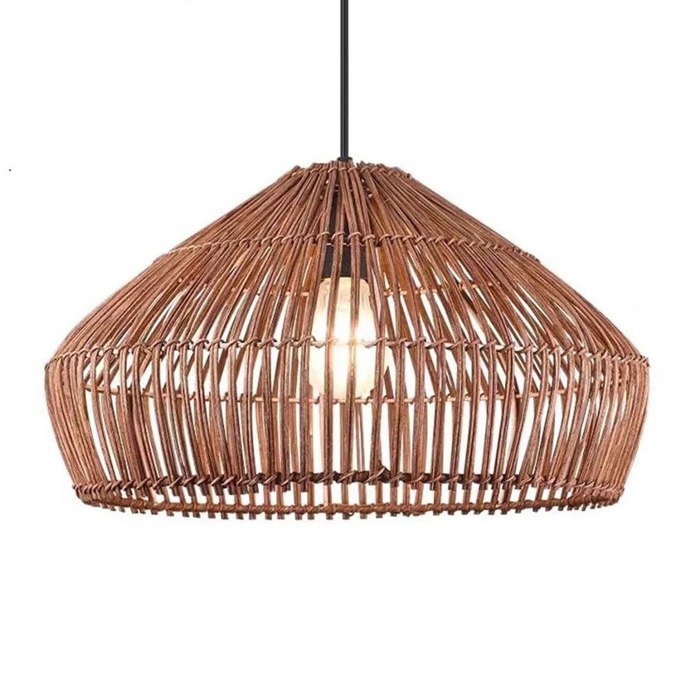 LQZCXMF Handmade Hanging Lamp Wabi-sabi Style Creative Zen Tea Room Pendant Light 19.6" Large Farmhouse Chandelier Single Head E26 Fixtures for Dining Living Room, Entryway, Foyer Lighting