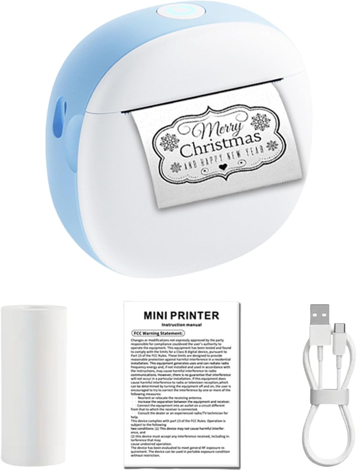 Photo Inkless Sticker Maker with 1 Roll Paper for Sticker Printer Portable Label Printer Inkless Photo Maker Projects and Labels