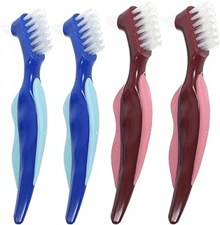 Healeved 4 Uds. Cepillos De Para Dentaduras Postizas Cepillo De Limpieza Para Dentaduras Postizas Cepillo De De Doble Cara Para Aparatos Ortopédicos Tamaño De Viaje
