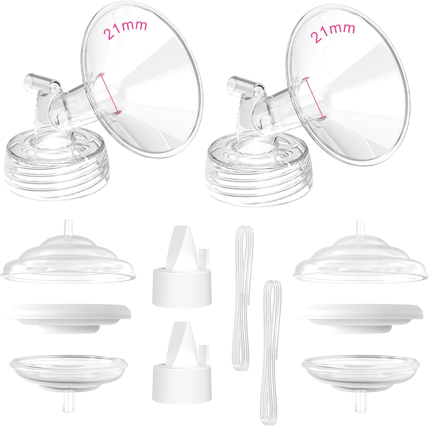 Spectra Replacement Pump Parts Complete Kit for S1/S2/9 Plus/Synergy Gold, Spectra Flange 21mm, Duckbill Valves, Backflow Protectors, Tubing, Help to Restore Pump Suction