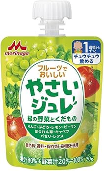 Amazon.co.jp: 森永乳業 やさいジュレ 緑の野菜とくだもの 70gパウチ