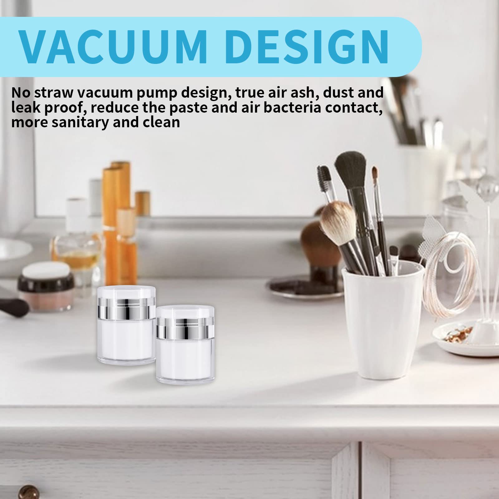 2 Bottiglie Sottovuoto Per Creme Con Cucchiai - Portatile, Ricaricabile, Ideale Per Viaggi - Foto 4