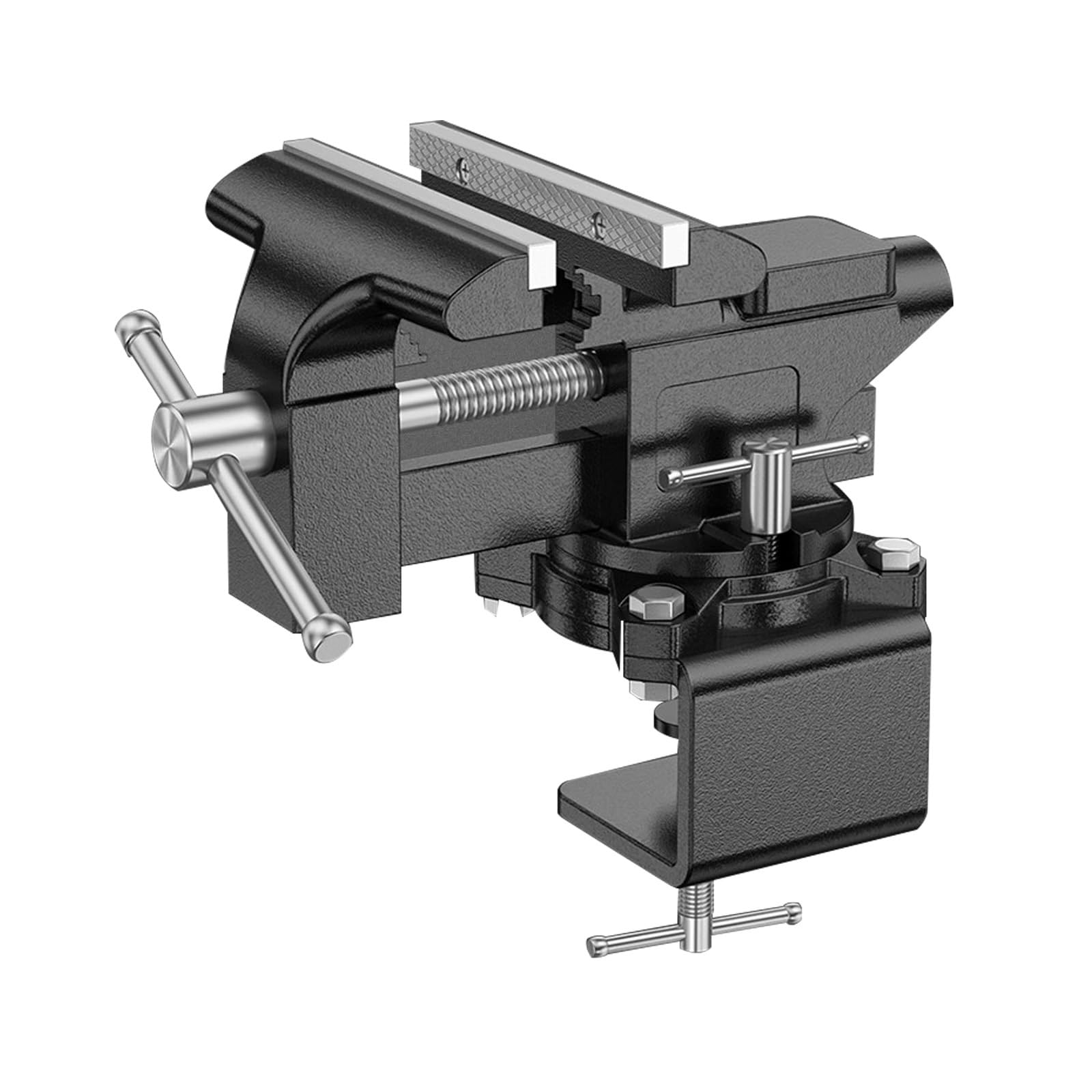 Tornillo Banco Alta Resistencia, Dos En Uno, Abrazadera De Mesa Forjada De Acero Fundido For Carpintería Y Metalurgia, Tornillos De Mesa Y Tornillos De Banco