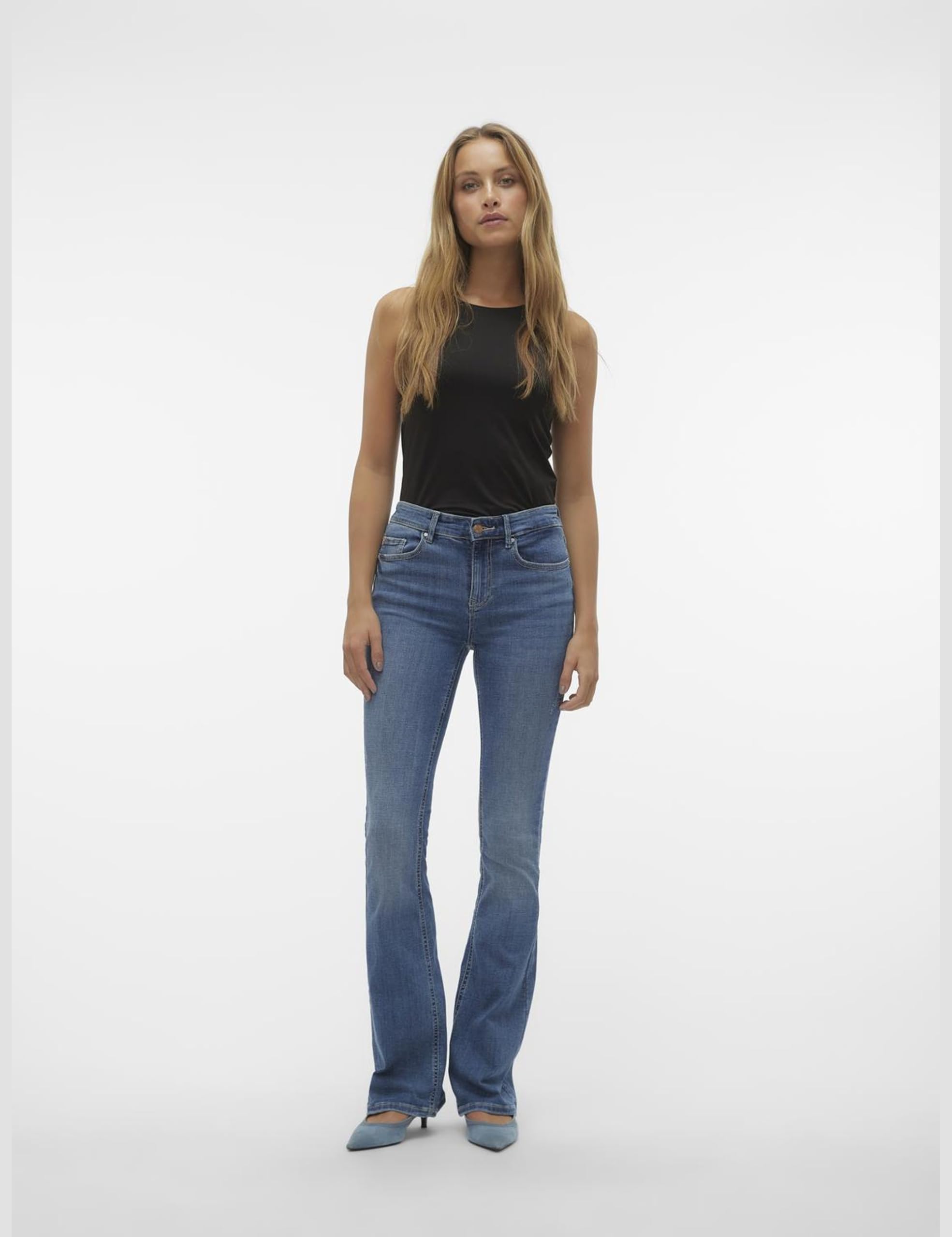 Vero Moda - Vmflash Mr Flared Pocket JNS Ra3042 Noos, Vmflash Mr Flared Pocket JNS Ra3042 Noos Donna