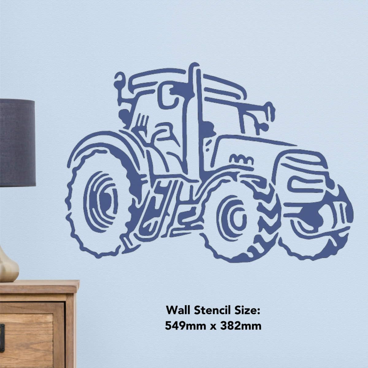 Azeeda 'Farm Tractor' Reusable Stencil – Durable Decorative Template for Painting and Spraying on Walls, Tiles, Wood, Fabric & Craft Projects - XXL (A2) (WS00029865)