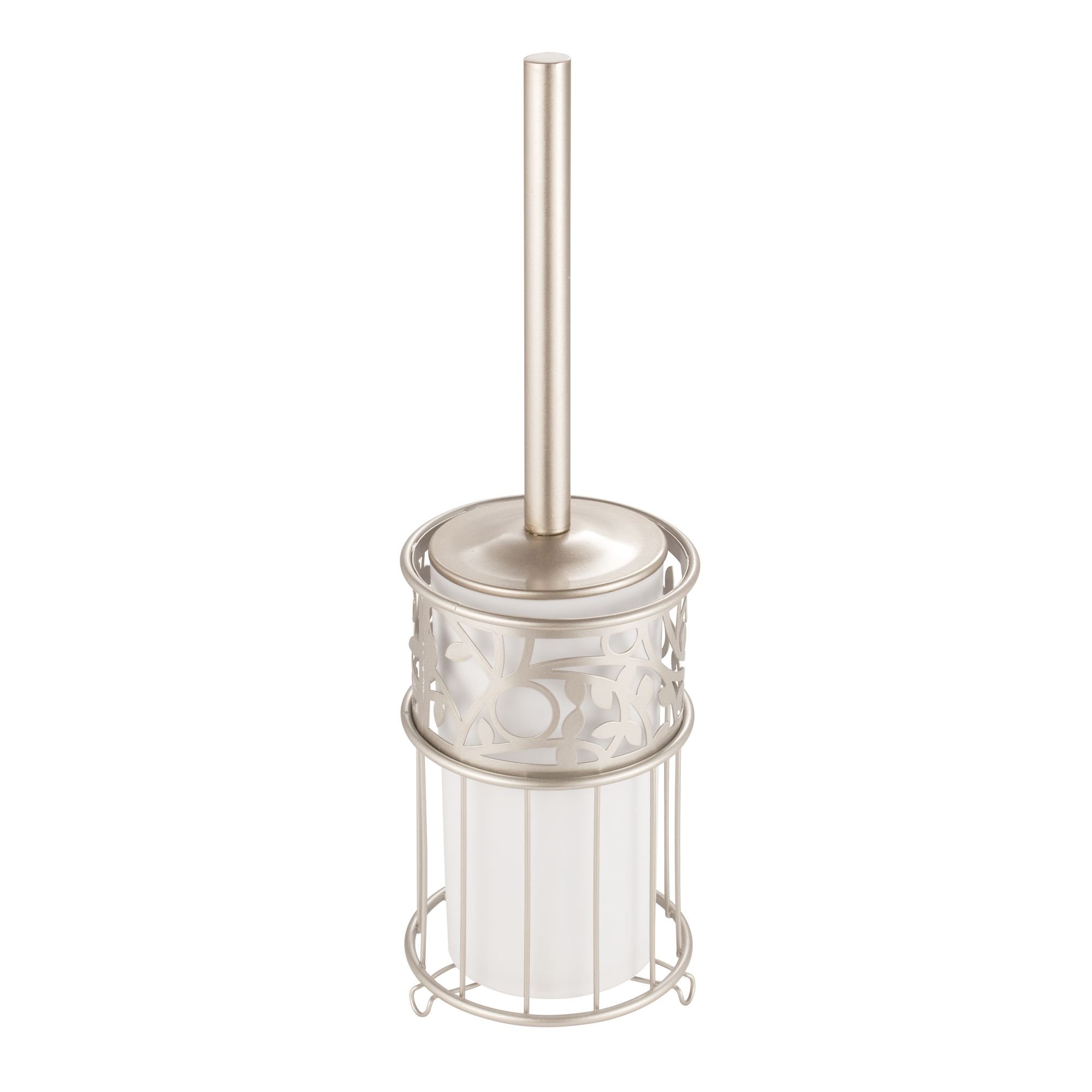 Interdesign White/Satin Idesign Vine Bathroom Toilet Bowl Brush,