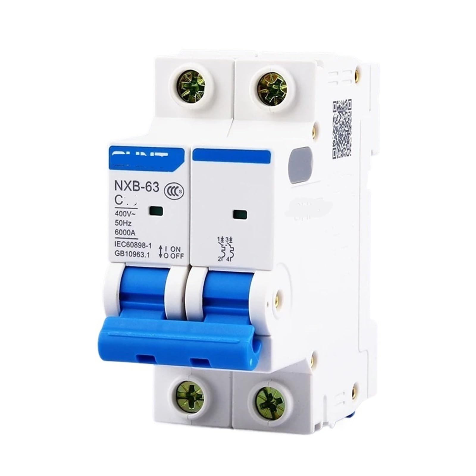 Disjoncteur NXB-63 2P protecteur de surcharge pour tableau électrique