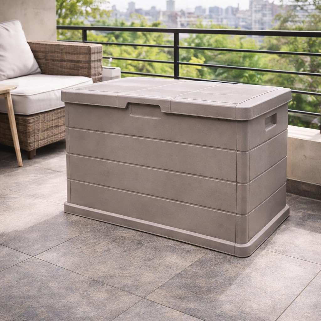 MA MAISON Cassapanca Multiuso 170LT Effetto Legno Resina Taupe