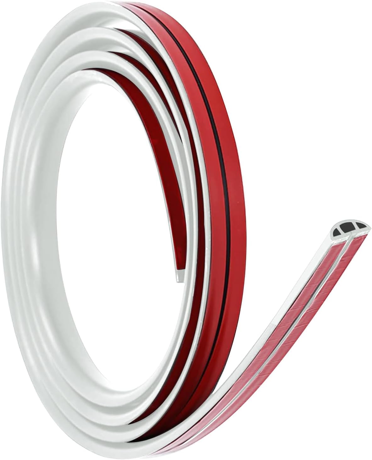 Kabelkanal Selbstklebend Flexibel Kabelschutz,PVC Flexibler Halbrunde Boden Kabelbrücke Kabelabdeckung,Kabelkanal Boden Flach,Kabelschutz Kabelschacht für Netzkabel Haus, Büro (Weiß, 10M)