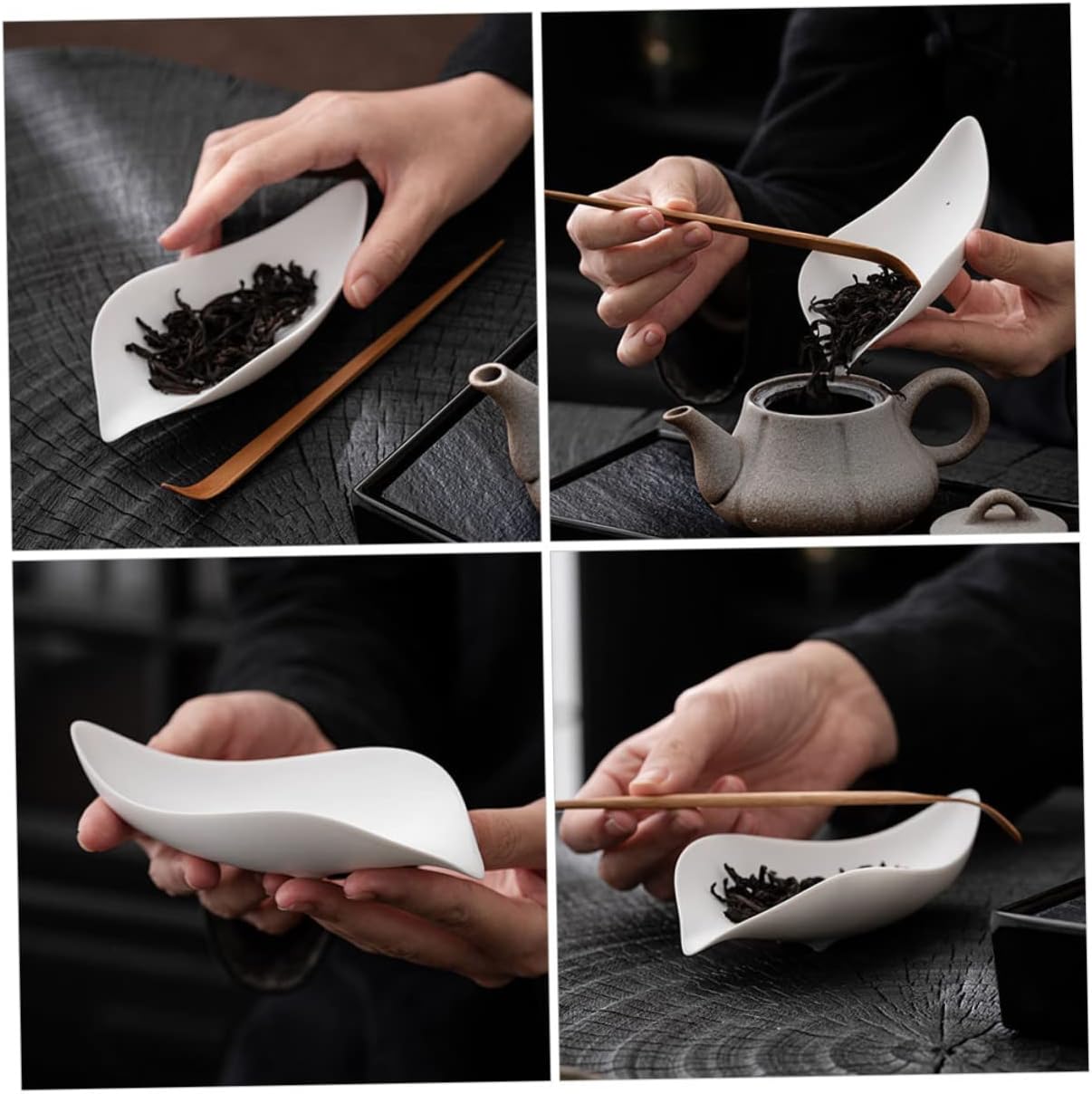 ULTECHNOVO Ceramic Tea Scoop Spoon for Loose Tea Leaves Premium Smooth Tea Baking Powder Sugar and Spices Lightweight and Portable Accessory